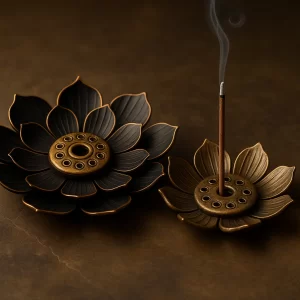 Incensário de Metal – Flor de lotus – Dupla ou Flor Simples