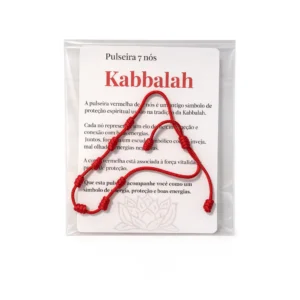 Pulseira Vermelha Kabbalah 7 Nós | Amuleto Espiritual Contra Inveja e Mal Olhado