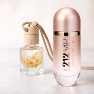 Aromatizador de Carro com Citrino Natural | Prosperidade e Aroma Inspirado no 212 VIP Rosé