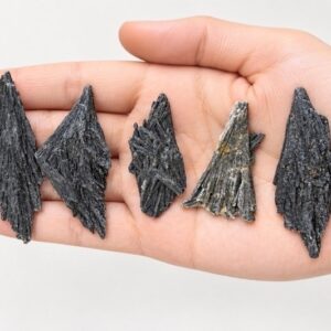 Kit Proteção e Limpeza Energética 6 Pedras Naturais Obsidiana Selenita Hematita Cianita Negra Jaspe Preto