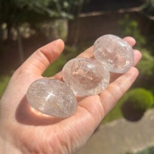 Kit Cristal Natural extra grande Quartzo Transparente Pedra Rolada Ponta de Cristal Proteção Limpeza Energética Reiki
