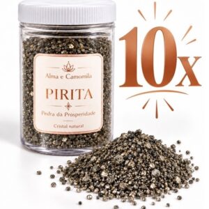 Kit 10 Frascos Pó de Pirita Natural 20g | Prosperidade Ouro de Tolo