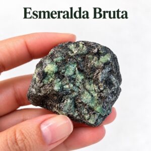 Esmeralda Bruta Natural na Matriz Pedra Verde Cristal Natural Prosperidade Reiki Tarot Coleção Decoração