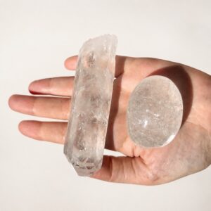 Kit Cristal Natural extra grande Quartzo Transparente Pedra Rolada Ponta de Cristal Proteção Limpeza Energética Reiki