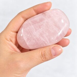 Quartzo rosa rolada grande gigante de 55 a 155 gramas cada – Pedra do amor próprio.