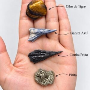Kit 17 Pedras e Cristais Naturais Médios | Proteção Prosperidade Amor Energia e Espiritualidade