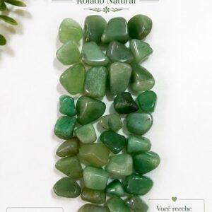 Quartzo Verde Rolado Natural 100g com 35 Pedrinhas Cristais Energia Prosperidade e Equilíbrio