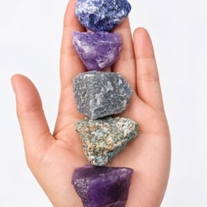 Kit 5 Pedras Naturais Brutas à Escolha | Cristais, Ametista, Quartzo, Jaspe e Obsidiana