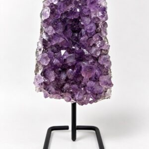 Drusa de Ametista Natural Classe A com Pedestal | Cristal Pedra Bruta Decoração 10 a 15cm