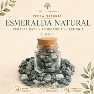 Esmeralda Natural 50g 💚 Pedra da Prosperidade, Cura e Amor | Cristal Verde Autêntico