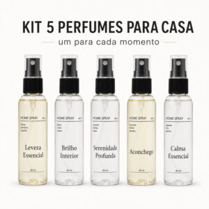 Home Spray – perfume para casa – Kit 5 Home Spray 60ml Perfume para Casa Aromatizador de Ambiente | 5 Fragrâncias