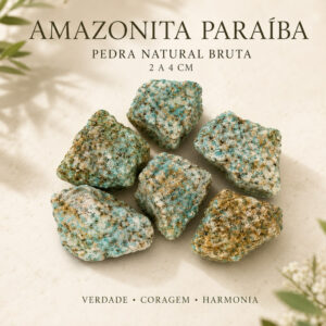 Amazonita Paraíba Bruta Natural Pedra Bruta Cristal Natural Mineral para Coleção Decoração e Artesanato