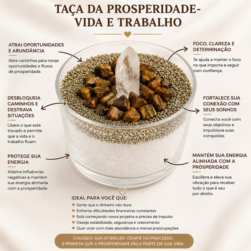 Taça Prosperidade Pirita Olho de Tigre Quartzo Cristal Feng Shui Mesa Trabalho Escritório - Imagem 3
