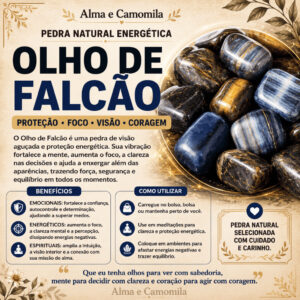 Olho De Falcão Natural 50g No Potinho De Vidro Pedra Proteção Energia