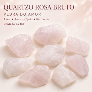 Quartzo Rosa Bruto Natural | Pedra do Amor, Amor-Próprio e Harmonia | Unidade ou Kit