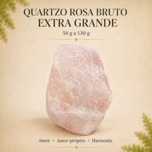 Pedra Quartzo Rosa Bruta Natural Extra Grande 50g a 130g | Amor, Amor-Próprio e Harmonia