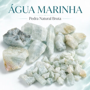 Água Marinha Bruta Natural Pedra do Ano 2026 | Pedra de Yemanjá | Calma Clareza Equilíbrio Energia Espiritual