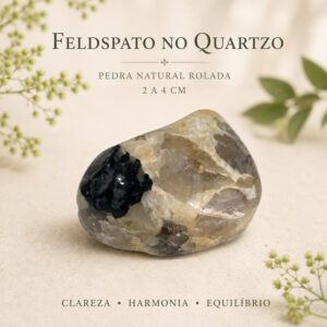 Feldspato no Quartzo Natural Pedra Rolada Cristal da Transformação Renovação Harmonia Mineral Natural