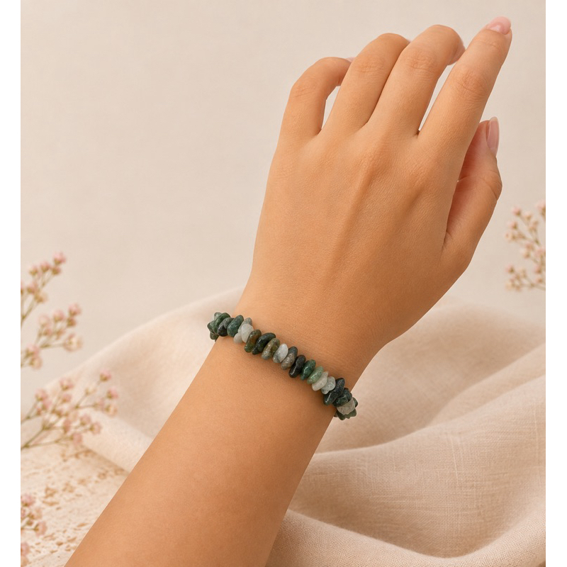 Pulseira de Cascalho de Pedra Natural | Ametista, Quartzo Rosa, Citrino, Ágata, Fluorita e Mais - Imagem 6
