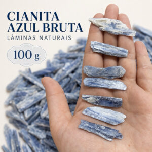 Cianita Azul Bruta 100g Pedra Natural Cristal 2 a 5cm Reiki Decoração