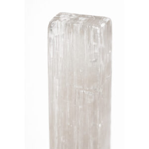 Bastão de Selenita 15cm 80-100g Limpeza Energética Proteção Espiritual Pedra Natural Original