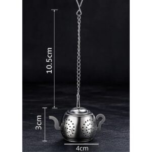 INFUSOR DE CHÁ INOX COM CORRENTE FILTRO PARA ERVAS CHÁ AÇO INOXIDÁVEL PRÁTICO E DURÁVEL