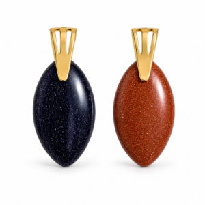 Semijoia- Pingente Pedra do Sol – Folheado a Ouro – Colar Feminino Brilho Elegante