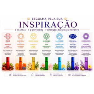 Roll-on Aromático com Óleos Essenciais 10ml | Linha 7 Chakras | Aromaterapia | Escolha o Aroma | para usar na pele