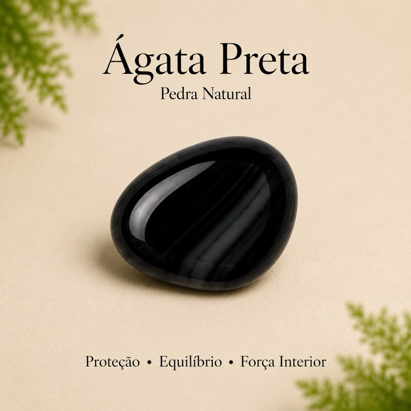 ÁGATA PRETA NATURAL – PEDRA DE PROTEÇÃO, Estabilidade e Equilíbrio Energético - Imagem 2