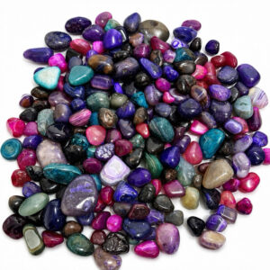 Ágata Mista Colorida 500g Pedras Naturais Roladas Sortidas Várias Cores e Tamanhos