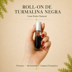 Óleo Essencial Roll-on Patchouli E Obsidiana 10ml Aromaterapia Proteção Limpeza Energética Coragem Foco E Firmeza Rollon